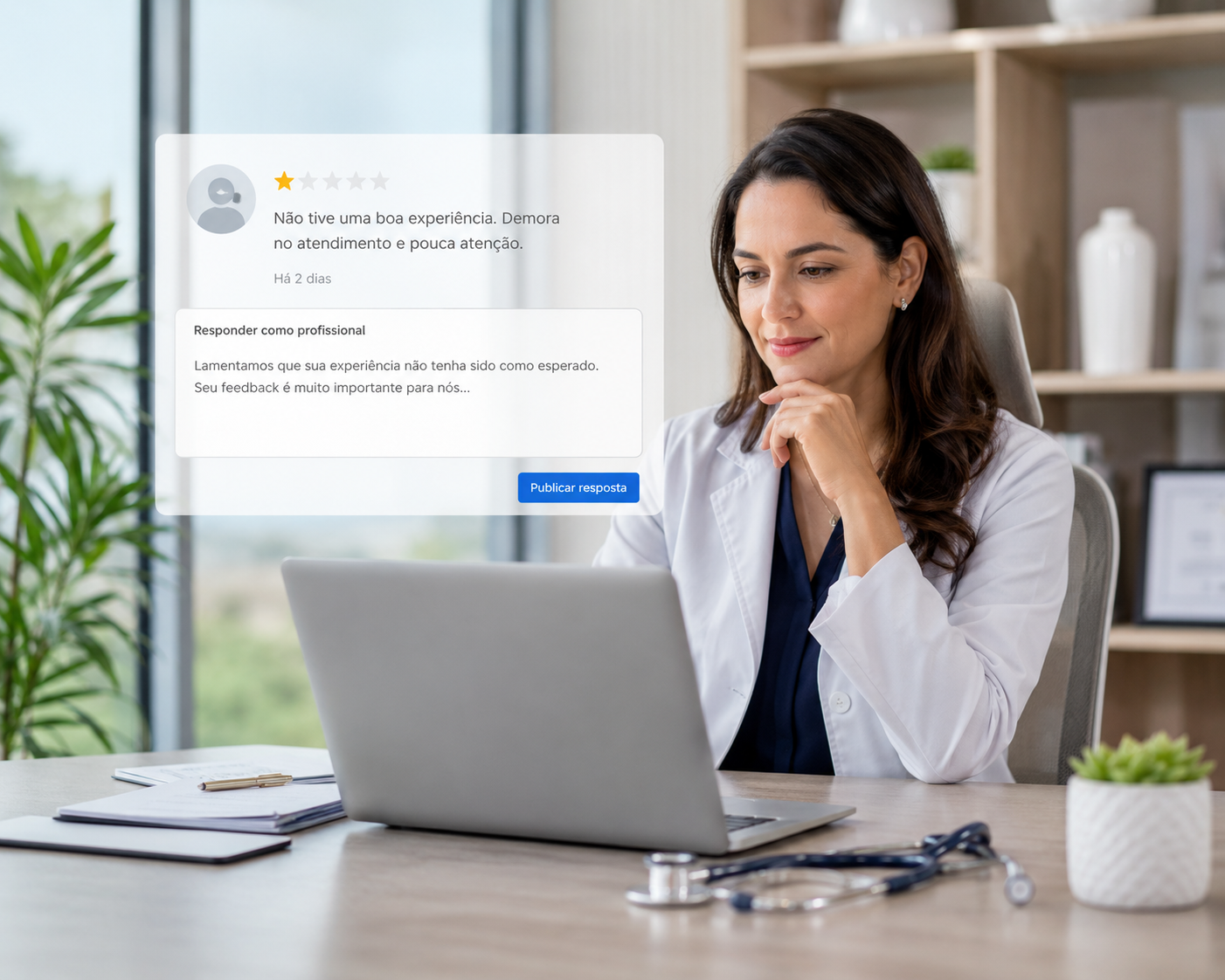 Como um médico deve responder avaliações negativas no Google